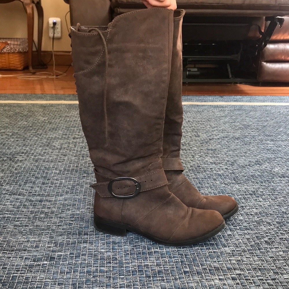 Tall brown boots